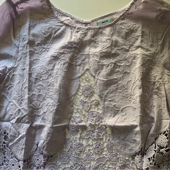 Kimchi Blue Urban Outfitters | Embroidered cotton lilac purple blouse | Openback - Picture 11 of 11